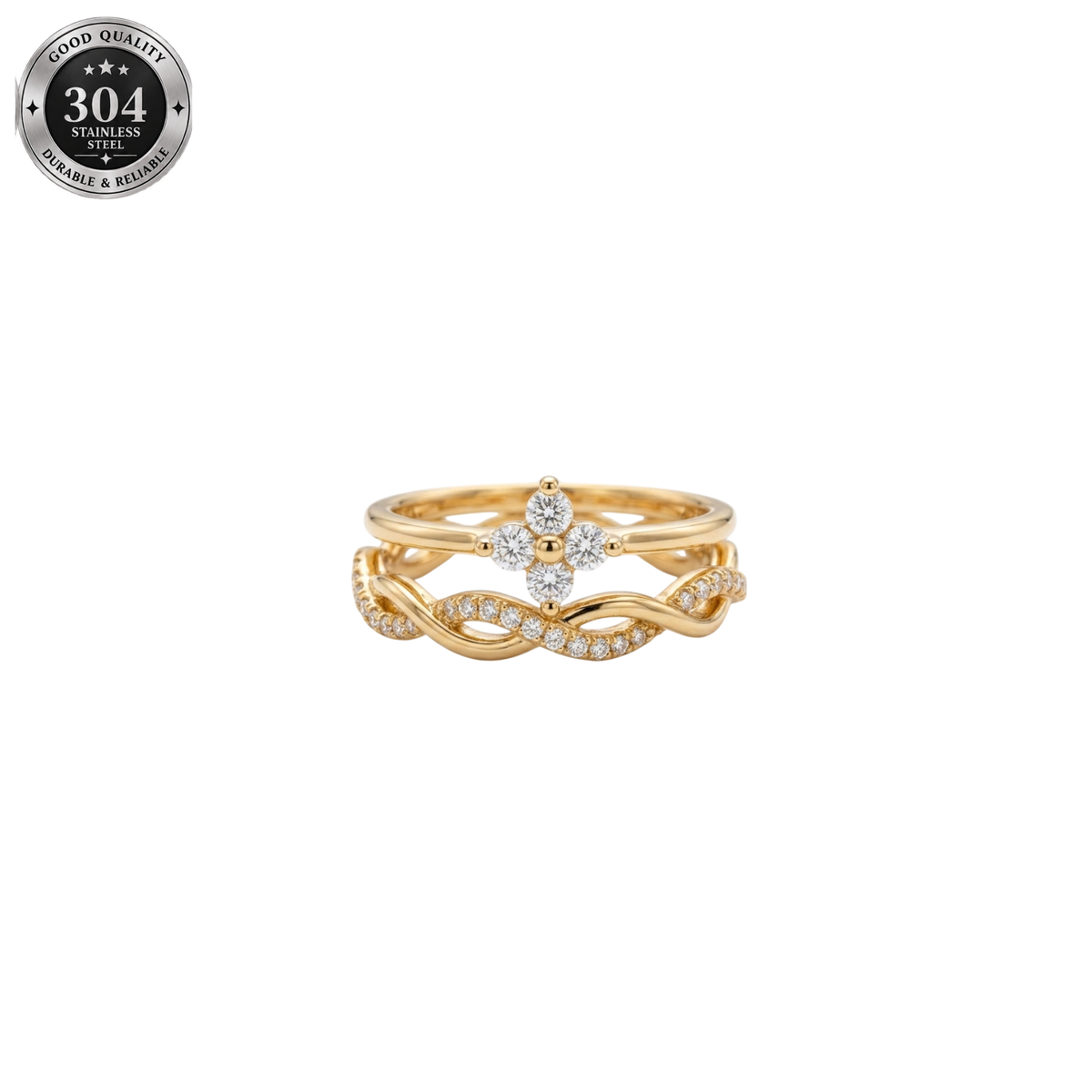 ELYSIAN Infinité Duo Ring Set