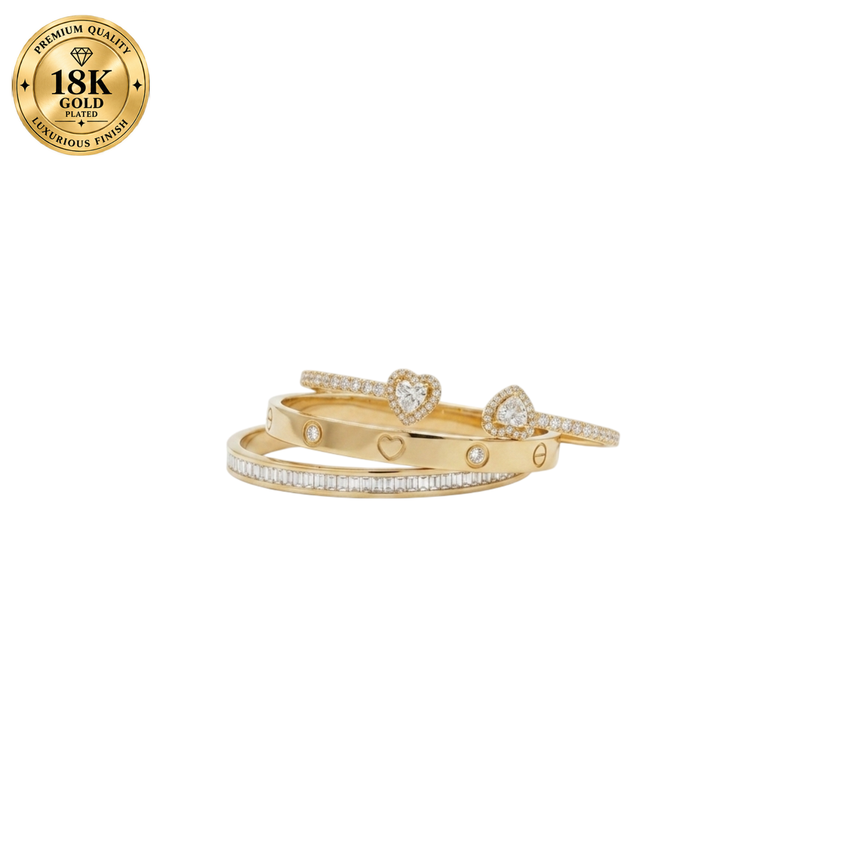 ELYSIAN Souveraine Inlay Bangle Set