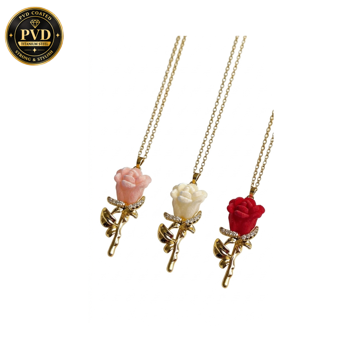 ELYSIAN Rosavelle Rose Pendant Necklace