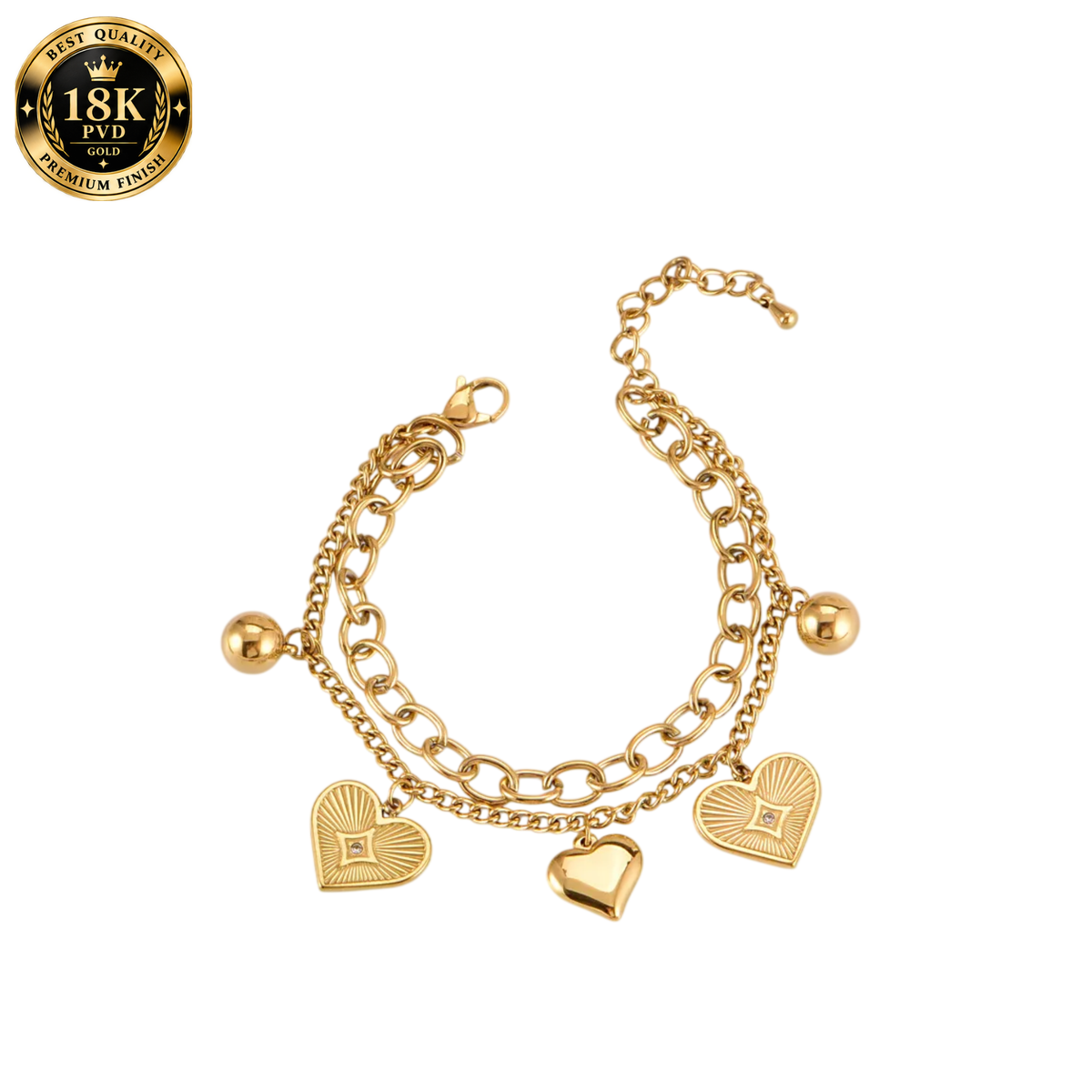 ELYSIAN Roséliane Double Heart Bracelet