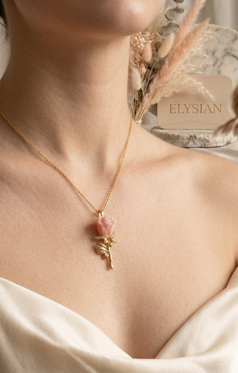ELYSIAN Rosavelle Rose Pendant Necklace