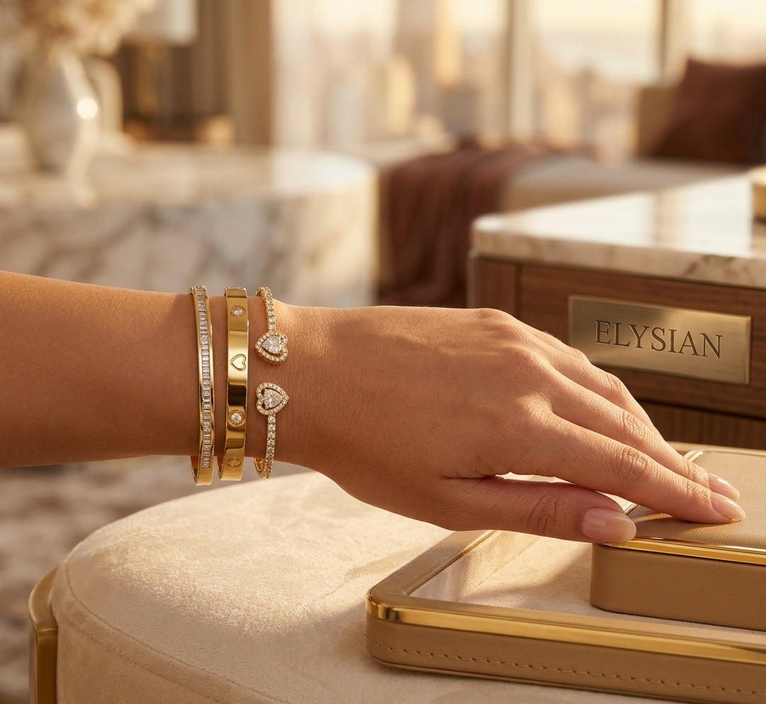 ELYSIAN Souveraine Inlay Bangle Set
