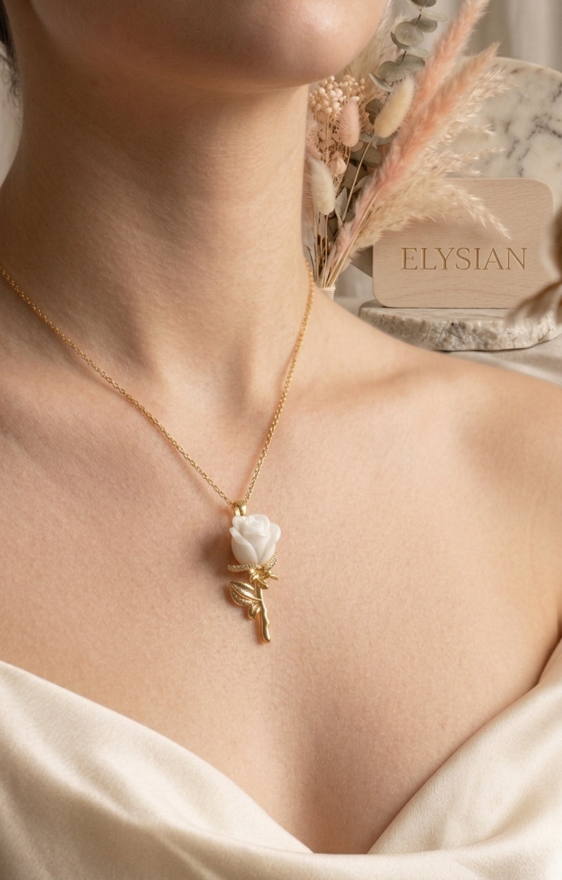 ELYSIAN Rosavelle Rose Pendant Necklace