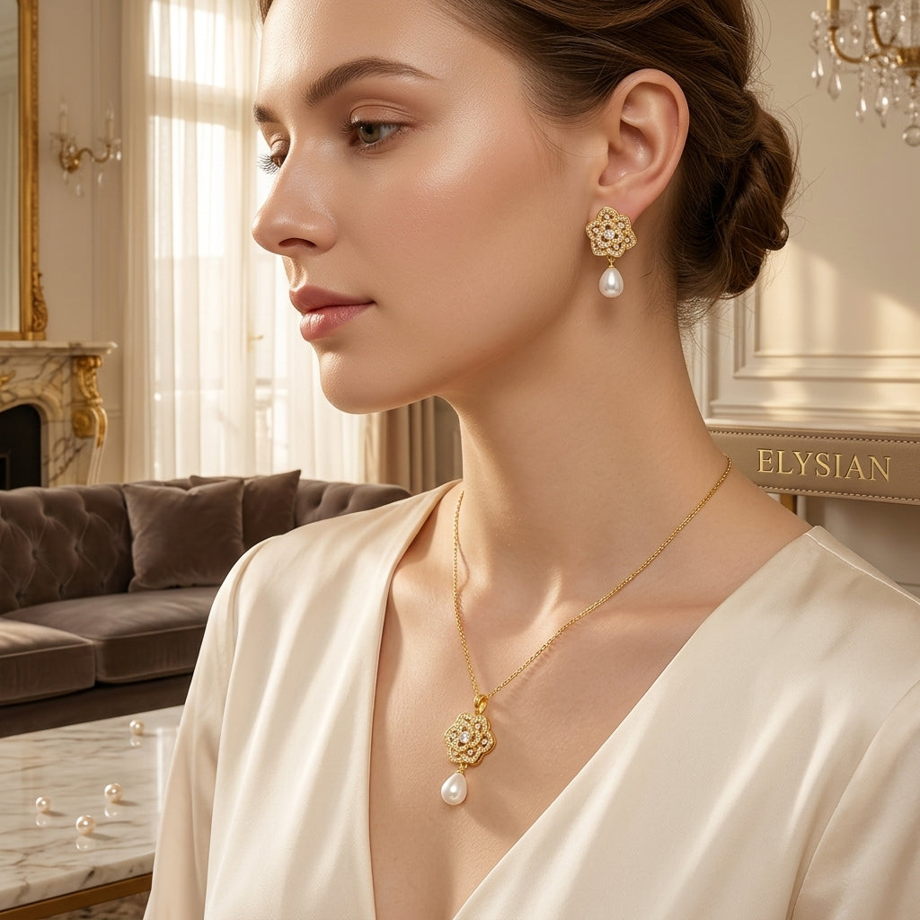 ELYSIAN Papéliane Pearl Tassel Necklace set