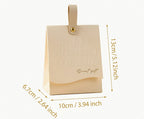 Minimalist Leather-Handle Gift Box | "Happy Moment For You"