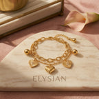ELYSIAN Roséliane Double Heart Bracelet